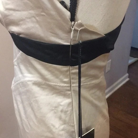 NWT Bebe glamour satin T back slim dress xs - Picture 5 of 8